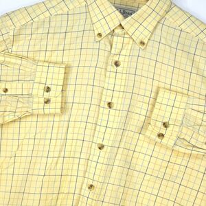 L.L. BEAN Wrinkle Free Shirt Mens Medium TALL Grid Check Classic Office Gorpcore